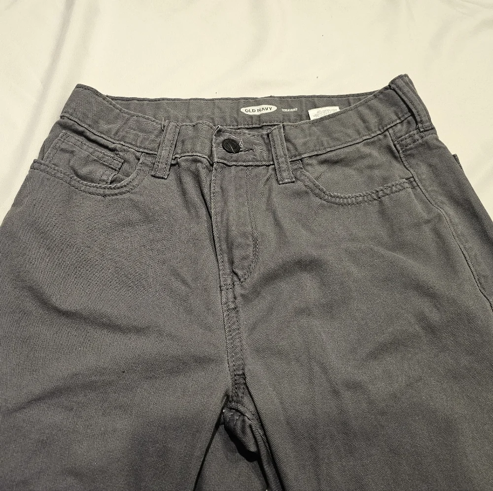 Old Navy Gray Straight-Leg Jeans/Pants- Size 14